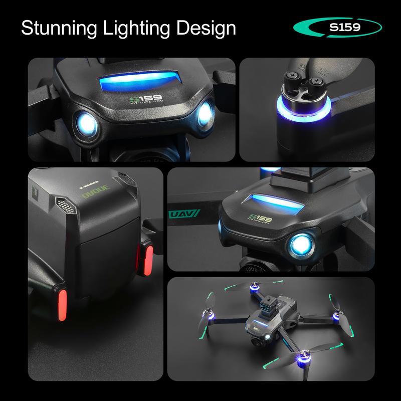 Ultra Long Endurance GPS Drone, with 4K Camera, 2 Large Batteries, Motor Using Brushless Technology, Suitable for Beginners and Professional Shooting Use, Intelligent Obstacle Avoidance, GPS Home, Can Be A Good Gift for Friends