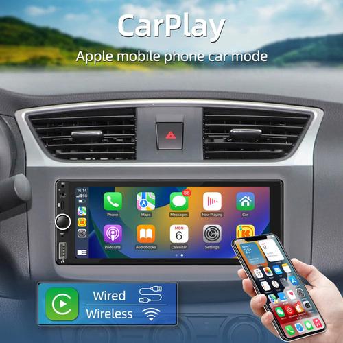 6.86 Inch Car MP5 Player With Type C Support Carplay Android Auto BT FM Mirror Link Play Music Car Stereo With Mic Audio Mp4