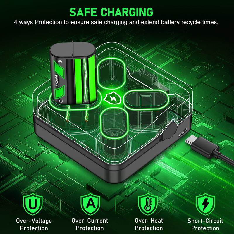 Charger for Xbox Controller Battery Pack with 4x5520mWh Batteries, BEBONCOOL Rechargeable Battery Pack for Xbox Series X|S Xbox One Elite X S Controller