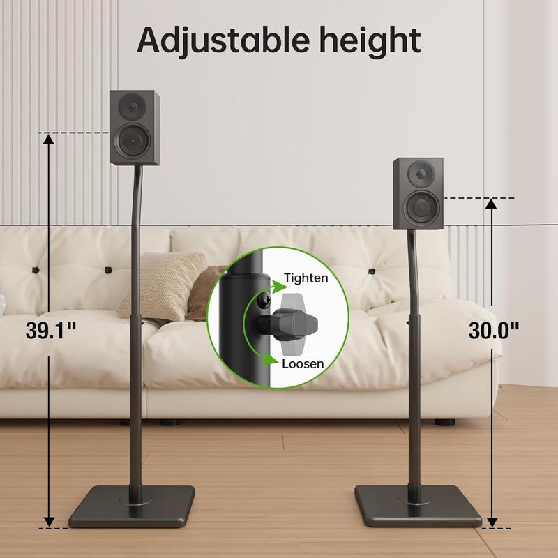 Universal Speaker Stands, Height Adjustable Extend 30.0