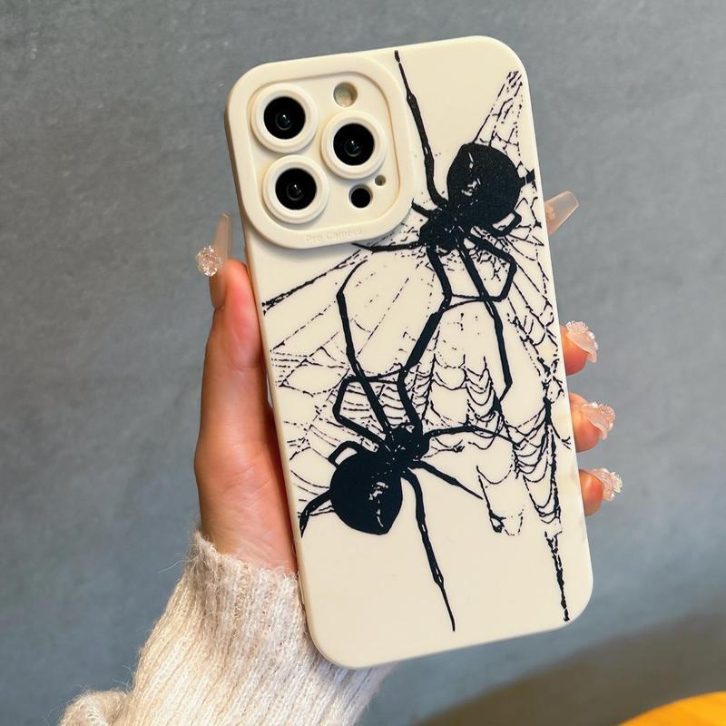 Creative Spider Pattern Phone Case, Summer TPU Anti-drop Decorative Phone Protector Cover, Smartphone Cases, Phone Accessories Compatible with iPhone 7 8 X 11 12 13 14 15 Plus Pro Max Phone Cases