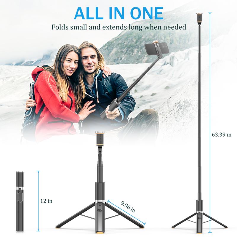 Portable Selfie Stick Tripod, 63