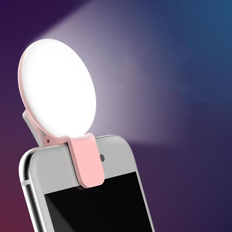 Portable Selfie Light, Clip-on LED Mobile Phone Beauty Fill Light, Selfie Lighting for iPhone Android Live Streaming Makeup Vlog