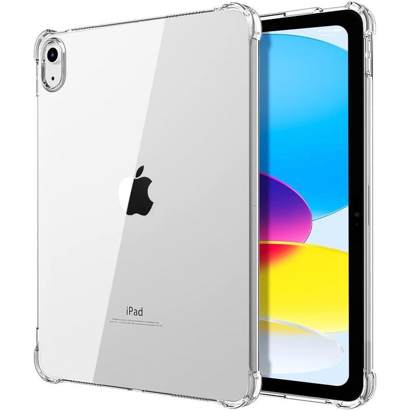 Case for iPad 10th Generation Clear, iPad 10 Case 2022 (10.9 inch), Slim & Light Weight TPU Protective Clear iPad Case with Raised Edge and Transparent , Clear