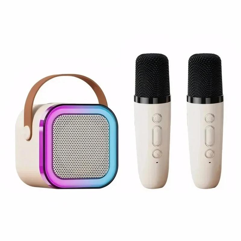 K12 Wireless Microphone Karaoke Machine Bluetooth Speaker KTV HIFI Stereo Sound RGB Colorful LED Lights for Outdoor Home Party PYLV