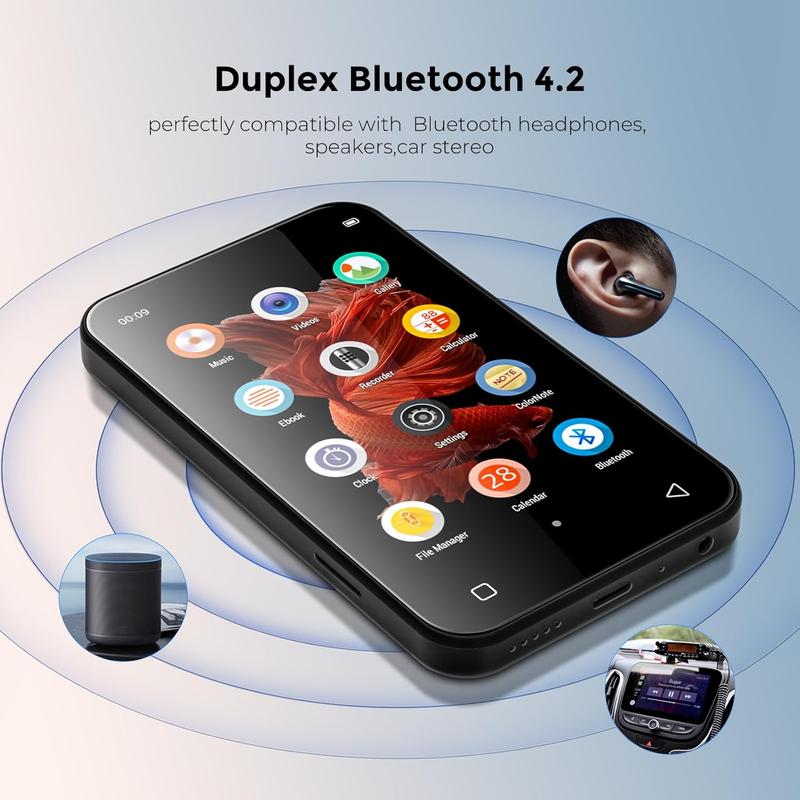 72GB MP3 Player with Bluetooth, 4.0