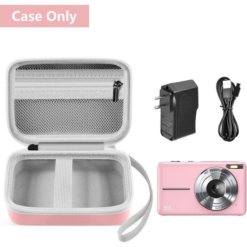 Digital Camera Case Compatible with FHD 1080P 44MP Point Digital Camera, Compact Camera for Teens - Pink (Case Only)