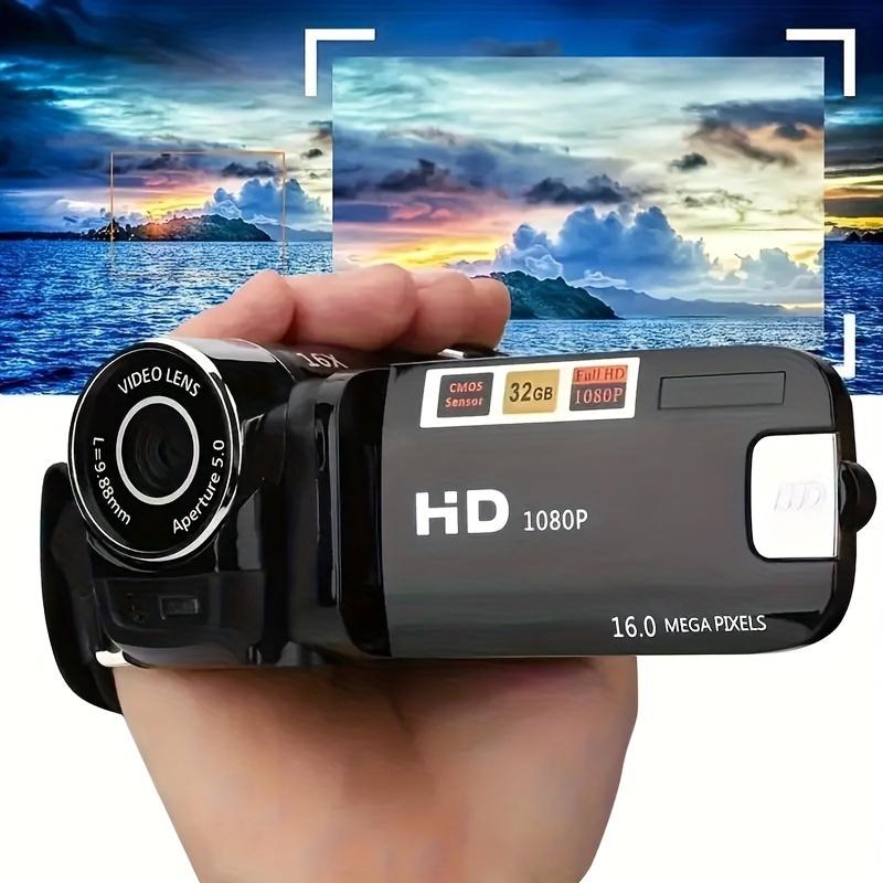 16x Digital Zoom Camera With 32G Card 270° Rotating LED Flip Screen Camcorder - 1080P, 2.4-inch Screen Display, Wide Angle Camera, Portable and Compact Design for Home, Outdoor, and Students - Perfect Camera & Camcorder Combo