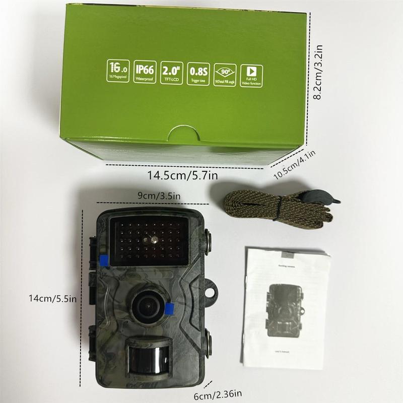 HD Infrared Camera, Outdoor Animal Forest Garden Pond Warehouse Anti-theft Sensor Camera, Action Camera for Outdoor Sports