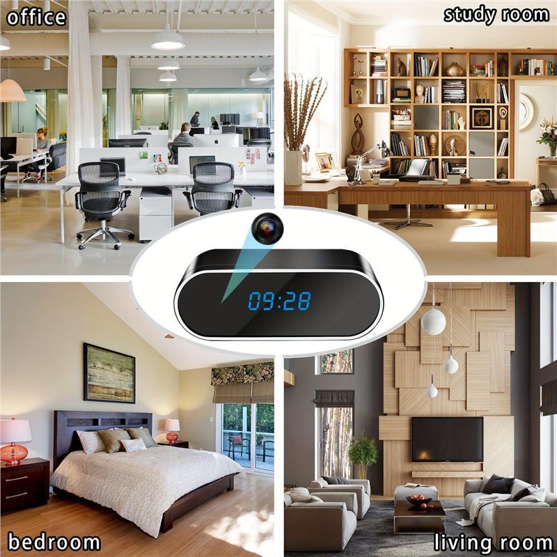 1Pcs WiFi HD Mini Camera With Clock, 2.4GHz WiFi 1080P Full HD Video Camera With Motion Detection Mode, Rechargeable Battery, Support App Wireless Remote Live View, Smart Security Camera With Night Vision,Indoor Family Warehouse Waterproof Installation