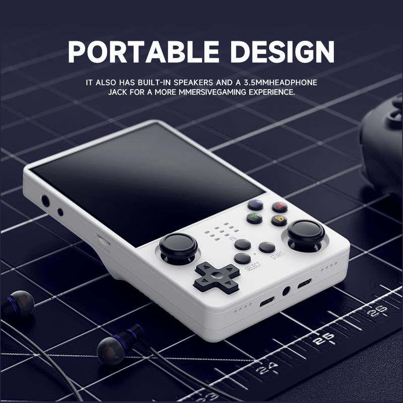 R36S Retro Handheld Game Console with 128G Built-in 20000+ Classic Games, Open Source Linux System 3.5 Inch IPS Screen Portable Pocket Video Player Christmas Gifts for kids