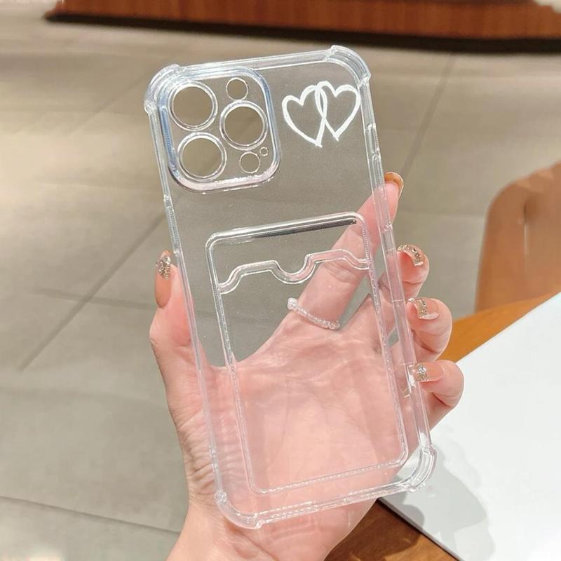 Fall Transparent Phone Case with Photo Slot, Transparent Phone Protective Cover, Phone Accessories Compatible with iPhone XR 11 12 13 14 15 Pro Max 15 Plus, for iPhone 16 Pro Max Case