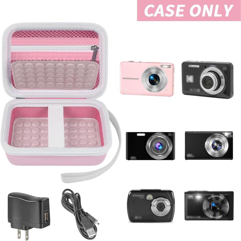 180 190 DSCW800 DSCW830 Travel Digital Camera Case (pink)(camera not included)