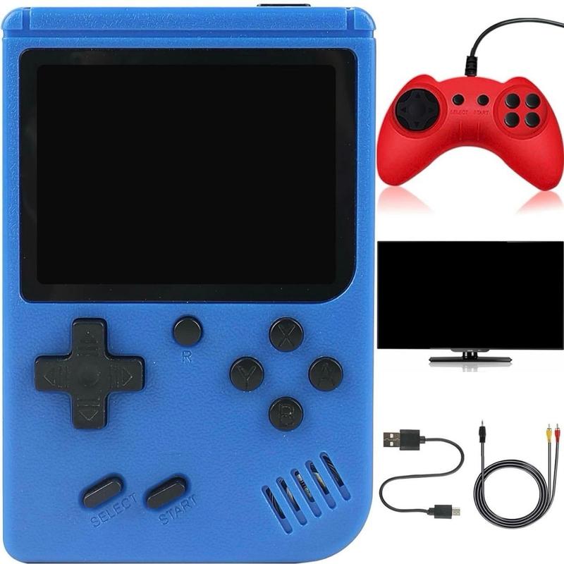 MOBECK Retro Gaming Console, Handheld Game Console with 500 Classical Games Portable Hand Held Video Game Pocket Console for Kids & Adult Two Players Support for TV Cable Connection Compact Rechargeable Electronic Screen Protection