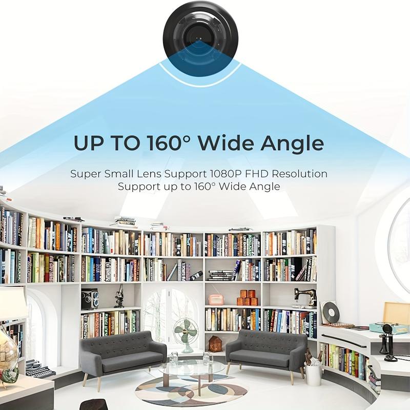 Mini WiFi Camera 720P HD Night Vision with Motion Detection Remote Monitoring 160 ° Wide Angle Micro Baby Monitor for Home, Office, Shop,mini camera cctv  Warehouse