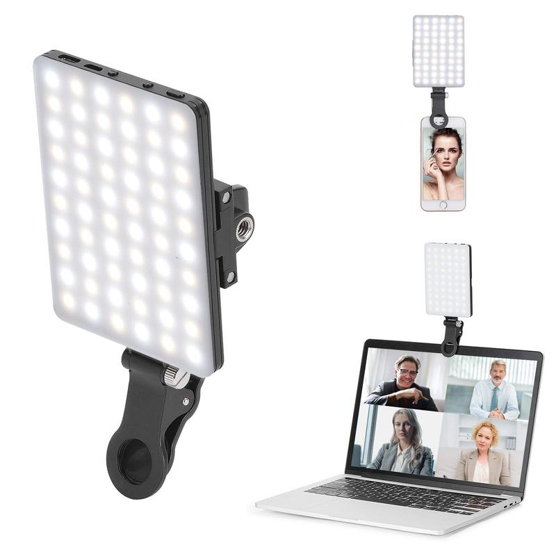 Smartphone Selfie Light with Phone Holder for Summer, 1 Count Clip Design USB Rechargeable Selfie Fill Light for iPhone Android Phones, Content Creator Tools, Phone Accessories, Lens Buddy, Adjustable LED Light for Live Streaming, Camera Accessories