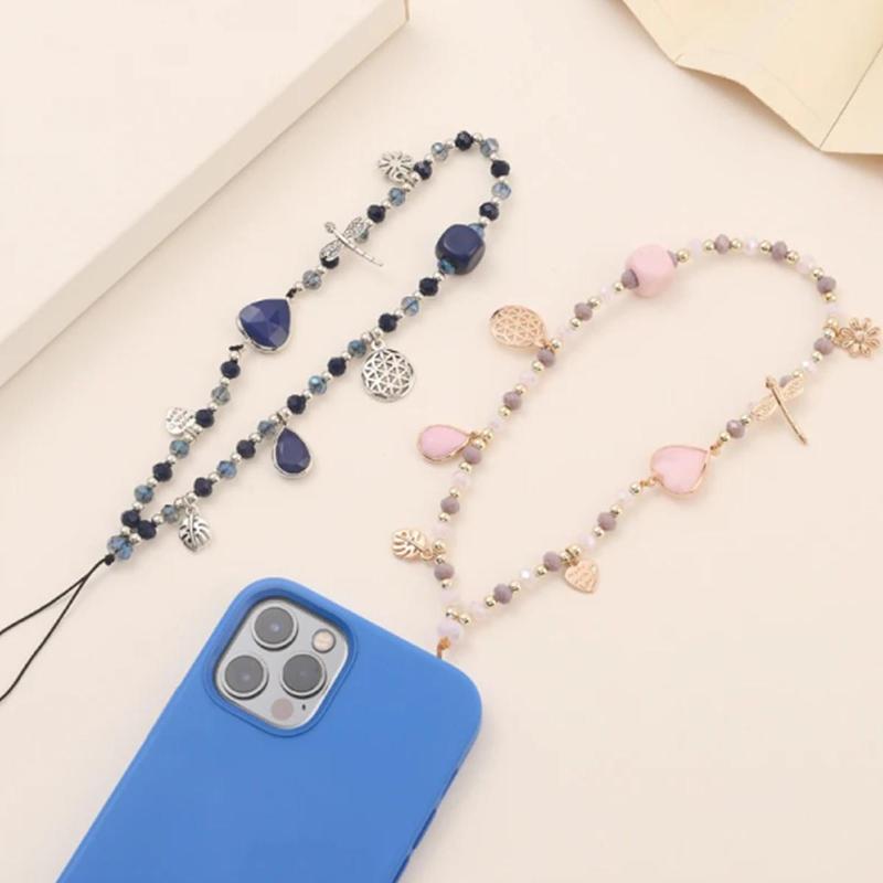 Cute Beaded Phone Chain, Fashionable Phone Lanyard, Phone Strap for Women & Girls, Mobile Phone Decoration Accessories