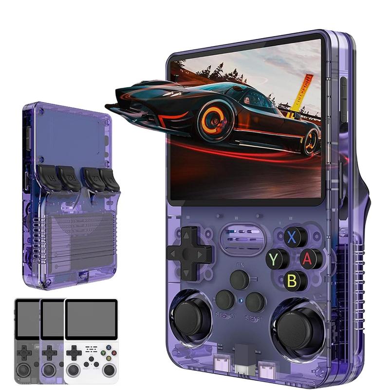 R36s Handheld Game Console 3.5 Inch IPS Screen Retro Handheld Game Console Video Games Consoles with Battery Built-in 20000+ Classic Games for Adults Kids Mini Handheld game player