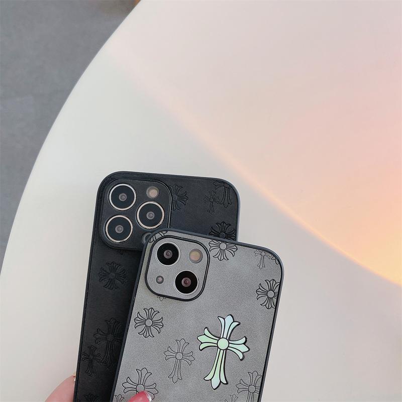  For iPhone 16 15 14 13 12 11 Pro Max gradient laser illuminated cross anti drop phone case,for iPhone 16 15 14Plus premium leather back panel phone case