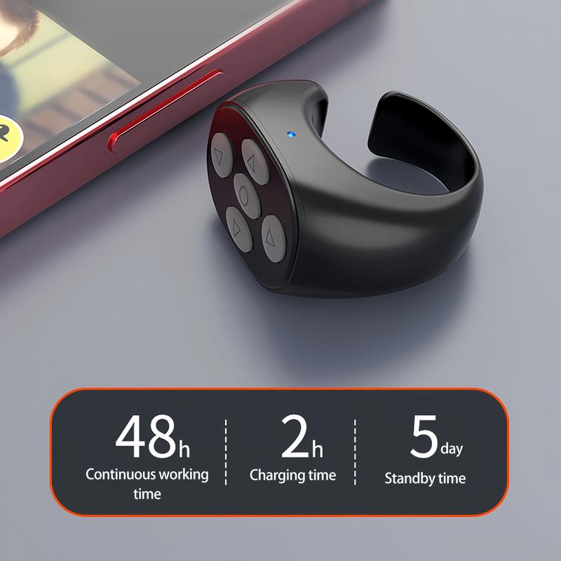 Auto Clicker For SmartPhone Remote Control For Kindle App Page Turner Wireless Media Button Remote Selfie Scrolling Ring For Phone, IOS, Android