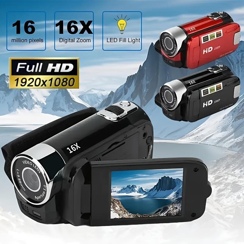 16x Digital Zoom Camera With 32G Card 270° Rotating LED Flip Screen Camcorder - 1080P, 2.4-inch Screen Display, Wide Angle Camera, Portable and Compact Design for Home, Outdoor, and Students - Perfect Camera & Camcorder Combo