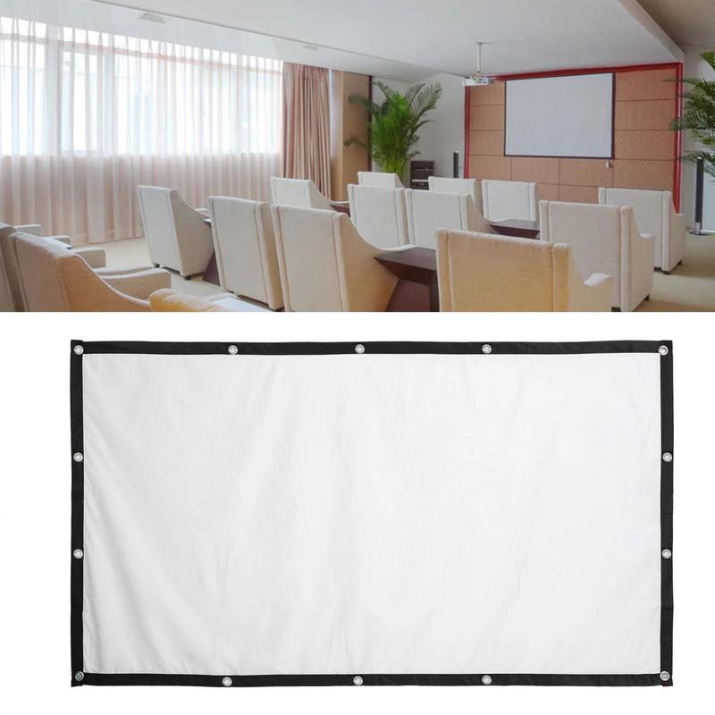 150 Inch Portable Projector Screen, Foldable Portable Anti-wrinkle Projector Screen, Double-sided Projector Screen For Home Theater, Gift, Party, Office