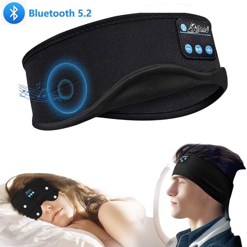 Bluetooth Music Headband, Soft Long Time Play Sleeping Headsets with Built in Ultra-Thin HD Stereo Speakers， Perfect for Sleeping,Workout,Jogging,Yoga,Travel Unique Gifts Audio Headphone