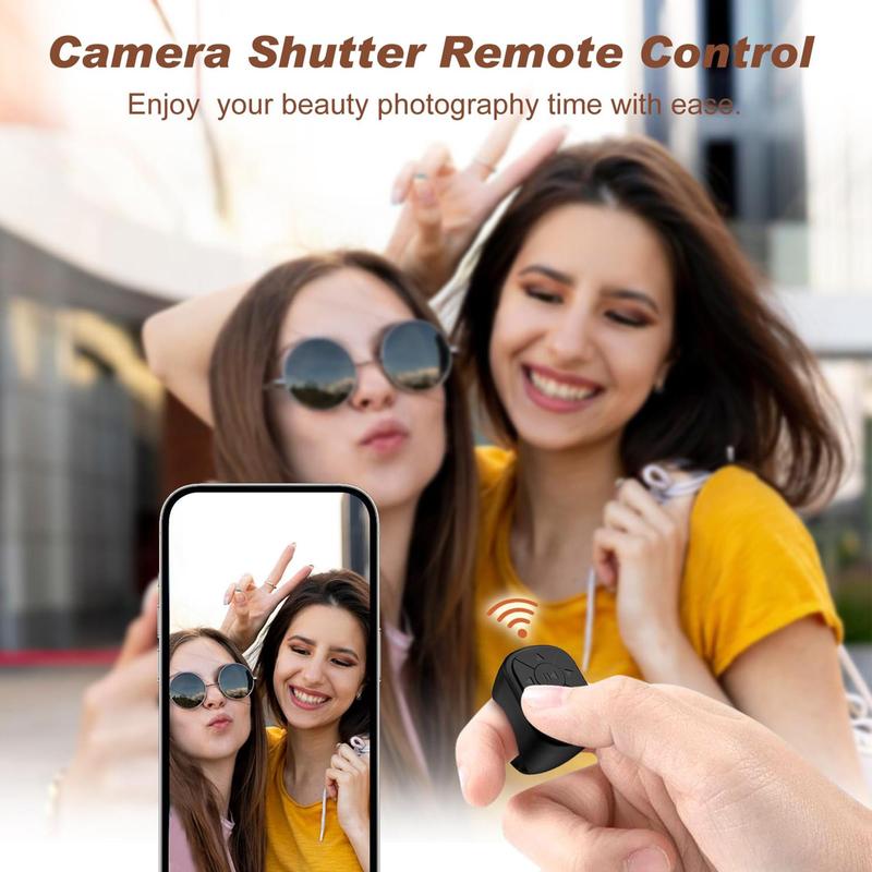 Remote Control Ring, Bluetooth-compatible Page Turner Ring Scroller, Camera Shutter Short Video and Music Remote, Compatible with iOS Android Phones