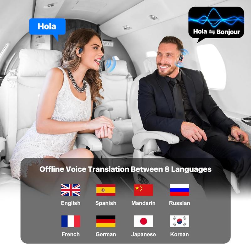 Language Translator Earbuds: 3in1 Translator Earphones for 144 Languages & Accents & 8 Offline Translation Packs OWS