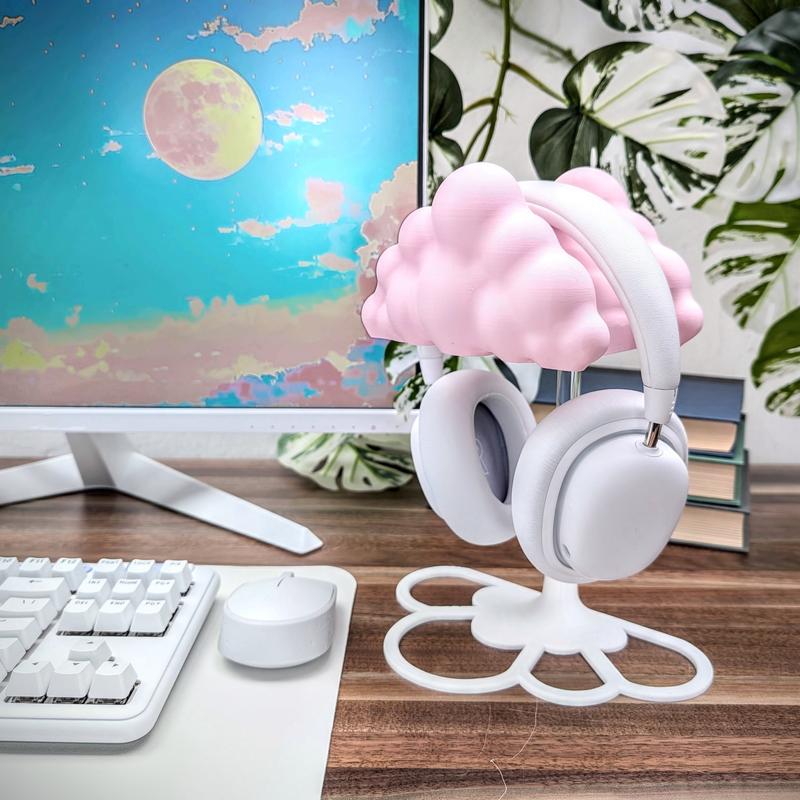 BeamTeam3D Cloud Headphone Stand - Office Desk Organizer