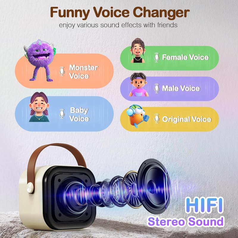 Microphone Speaker Set, Bluetooth Function, Portable Handheld Karaoke Microphone Speaker, Suitable for Family Gathering, Birthday Gift, Christmas Gift