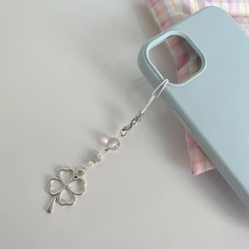 Clover Design Phone Chain, Cute Phone Lanyard, Phone Strap for Women & Girls, Fashion Phone Decoration Accessories for Daily Use