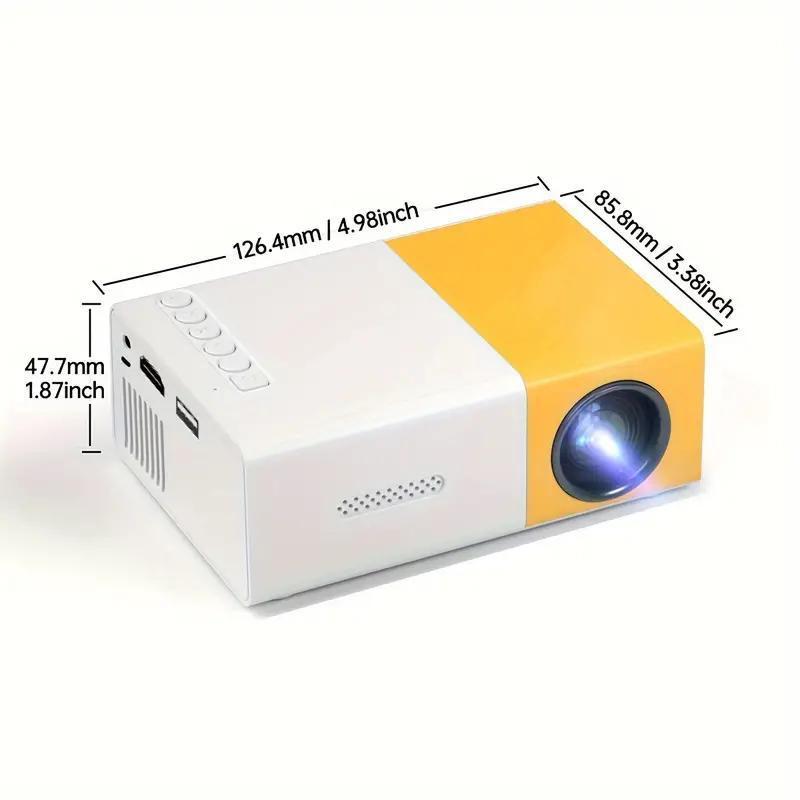 Mini Projector, 3000ANSI Lumens Basic Model, Native 240P Supports Decoding 1080P Video Playback, Compatible With HD, USB, Laptop Computers