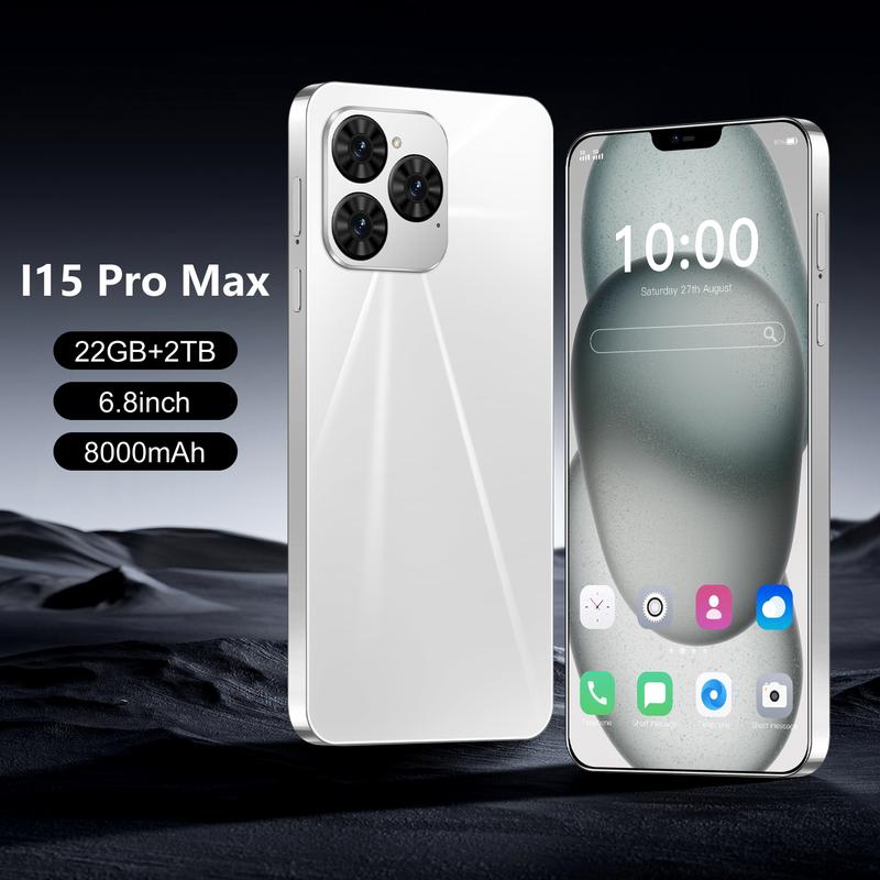 QEK Hot selling i15 intelligent Pro Max phone, 6.2-inch 2+22GB ten core processor, high-definition screen, front camera, 48 megapixel fixed focus, rear camera, 72 megapixel autofocus battery, 6800mAh Android phone. Limited time promotion