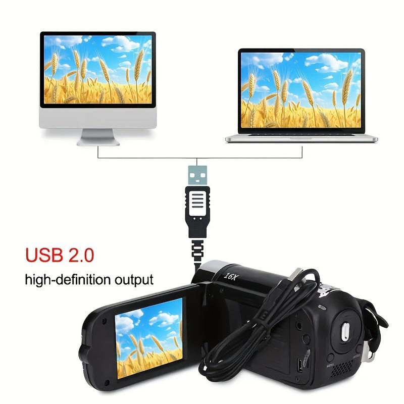 Latest 270° LED Flip Screen Camera: 16x Zoom, 1080P, 2.7