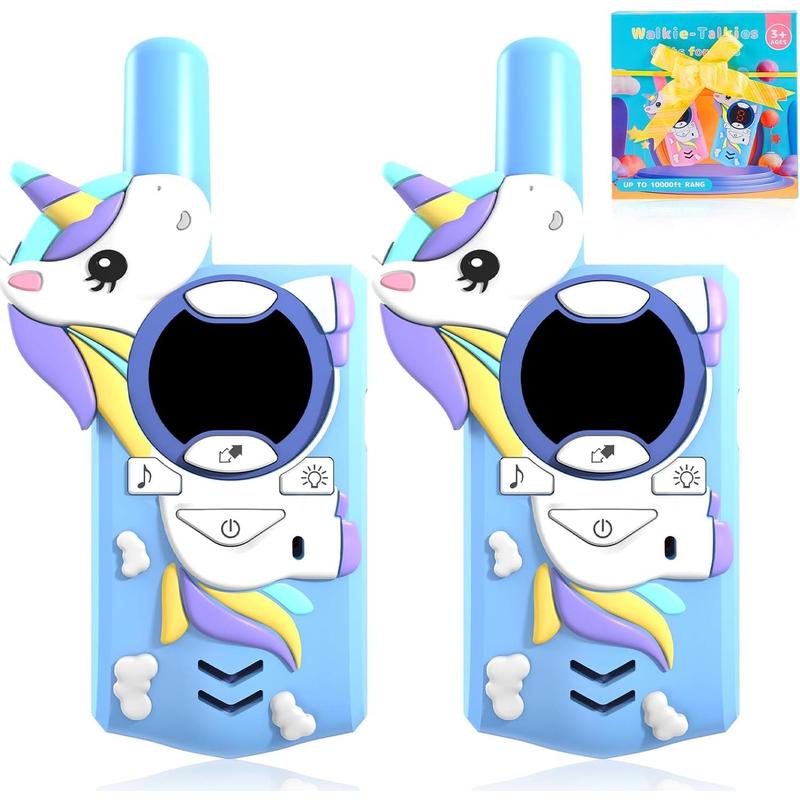 Unicorn Walkie Talkies for Kids,Toys Gifts for 3 4 5 6 7 8 9 Year Old Boys Girls,3 Channels 2 Way Radio Toy, 2 Miles Range for Outside, Camping, Hiking (Blue)… Transform RC