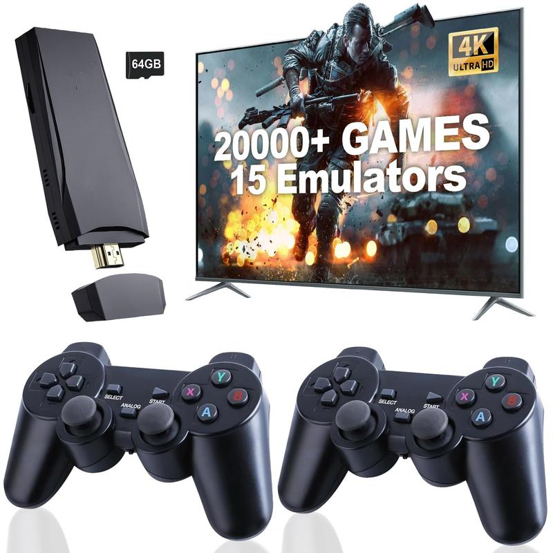 M8 PRO Game Console - PlayGameStick,Nostalgia Stick Game,9ClassicEmulators,4K HDMl Output,Plug and PlayVideoGame Stick Built in 20000+ Games with2.4GWireless Controllers(64G) game stick