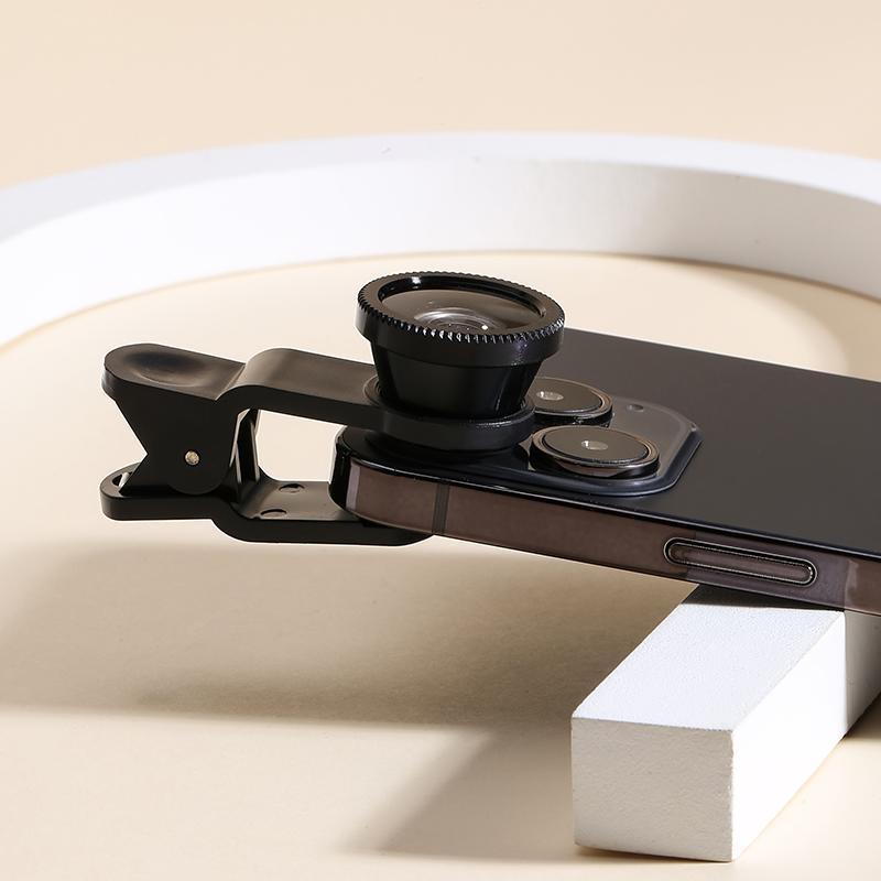 Phone Camera Lens, Universal Degree Fish Eye Lens Clip, Wide Angle Camera Magnifier for Mobile Phone