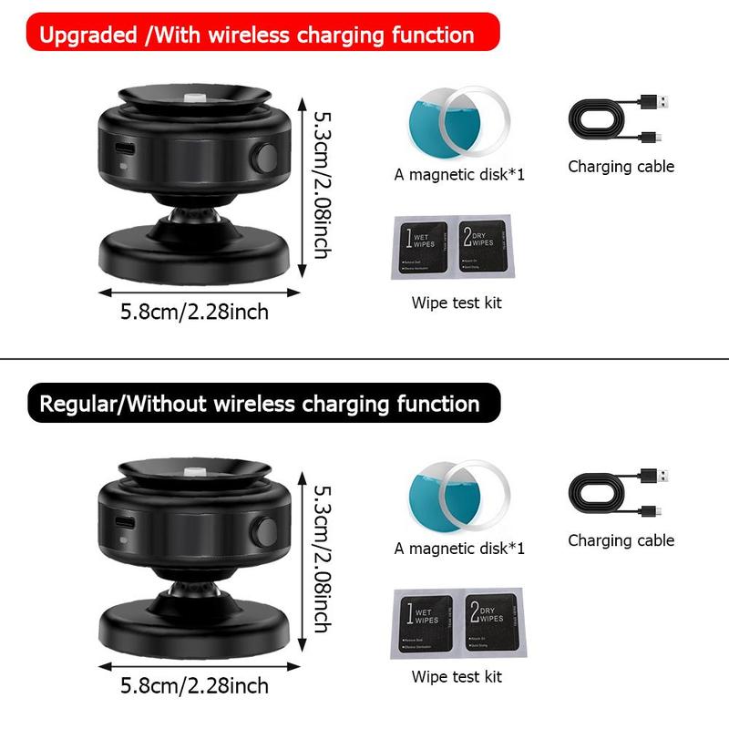 360° Rotatable 15W Fast Charging Magnetic Cell Phone Holder, Electric Vacuum Strong Suction Car Phone Mount for Magsafe iPhone & Android