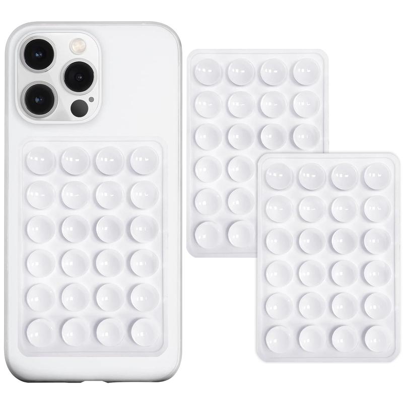 6Pack Silicone Suction Phone Case Mount, Strong Grip Holder for Non Slip Sticky Phone Grip for Cellphone Selfies and Videos Silicon Adhesive Suction Cup Phone Mount