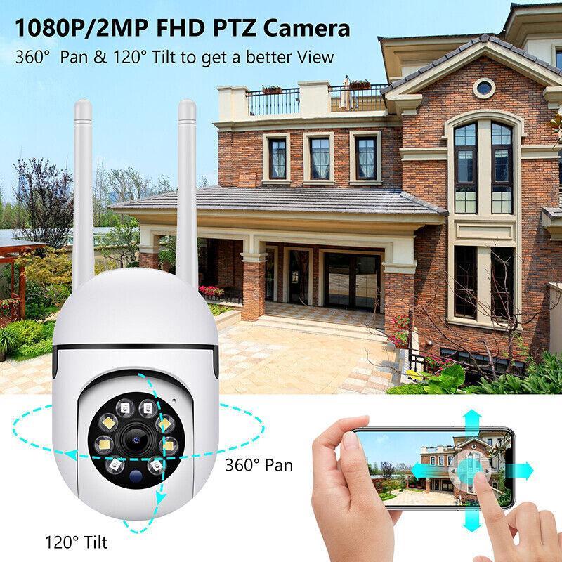 4PCS 1080P Wireless Security Cameras Outdoor,Battery Powered Home Security Camera Spotlight,WiFi,Waterproof,AI Motion Detection Card Automatic Cable Charging Cord Electronic Micro Monitor Picture Phone Plug Ptz Remote Sd Speaker Surveillance Chargeable