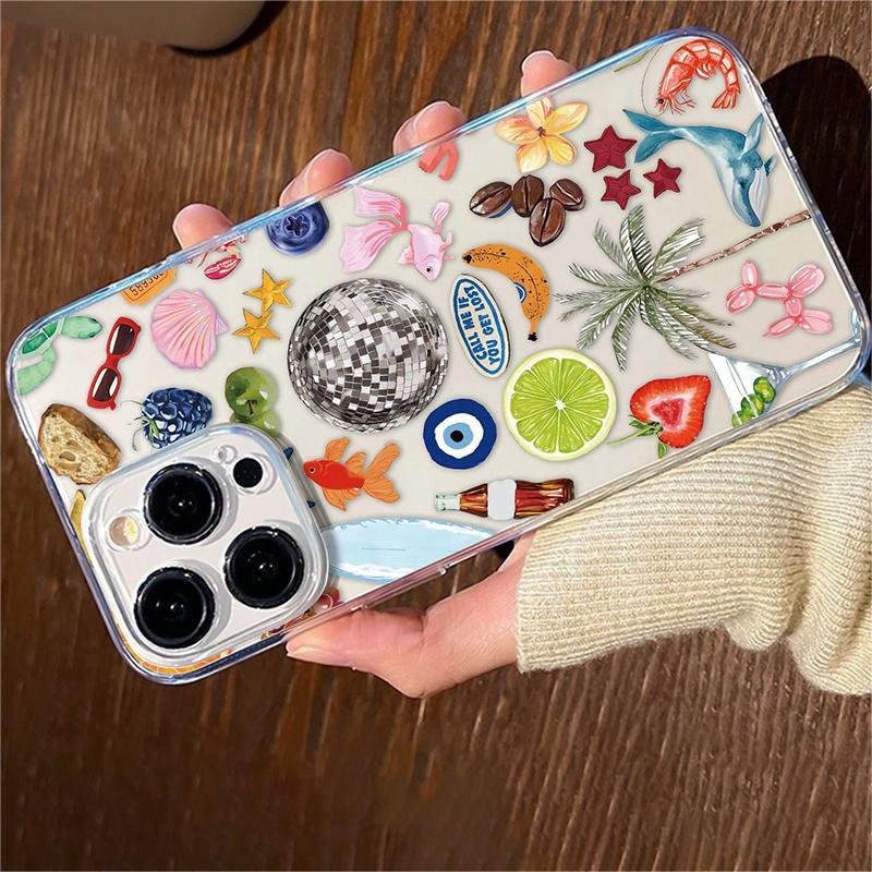 Fashionable TPU Phone Case, Decorative Phone Protector Cover, Phone Accessories Compatible with iPhone 11 12 13 14 15 16 Pro Max