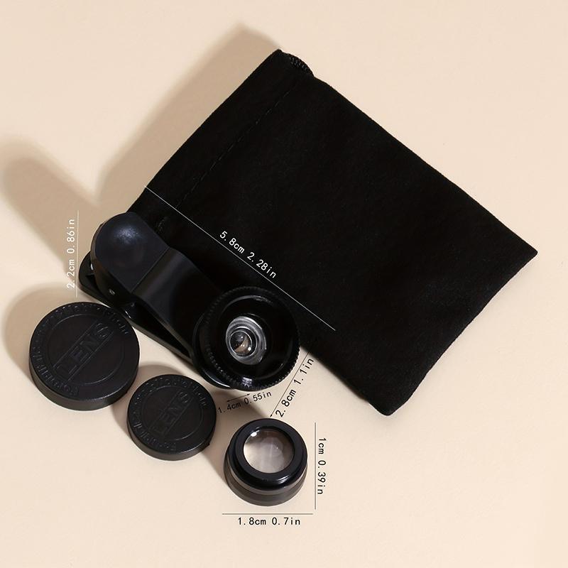 Phone Camera Lens, Universal Degree Fish Eye Lens Clip, Wide Angle Camera Magnifier for Mobile Phone