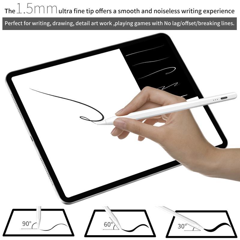 Tiktok shop 2024New style ApplePencil foriPad 9th&10th Generation2X Fast ChargeActive PencilCompatible with iPad Pro11&12.9,iPadAir 3 4 5,iPad6-10,iPad Mini 5 6 Gen-White, Deals For You Days pen screen