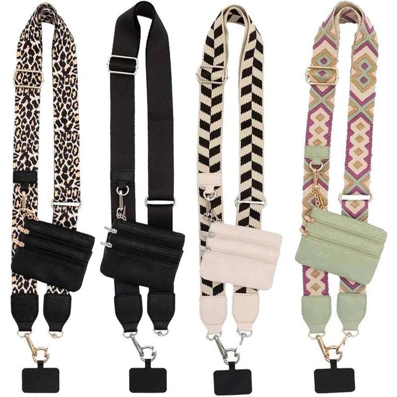 Clip and Go Strap For Phone With Wallet Crossbody, Phone Strap With Wallet, Phone Strap Crossbody With Zipper Pouch Wallet, Phone Wallet, And Cell Phone Holder Badge Accessories Smartphone