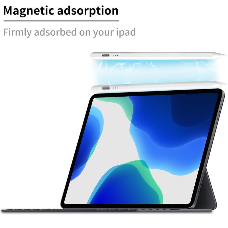 Tiktok shop 2024New style ApplePencil foriPad 9th&10th Generation2X Fast ChargeActive PencilCompatible with iPad Pro11&12.9,iPadAir 3 4 5,iPad6-10,iPad Mini 5 6 Gen-White, Deals For You Days pen screen