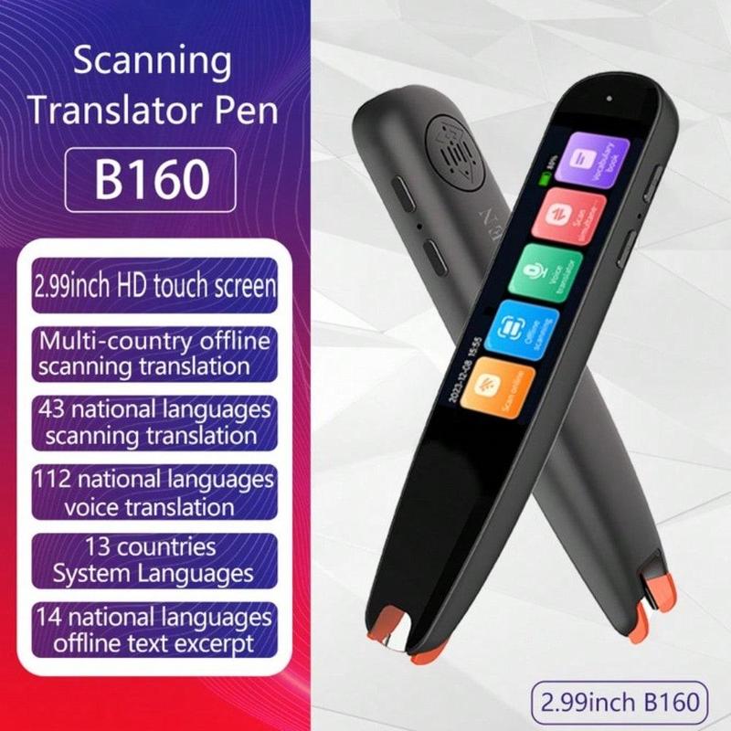 Christmas Gift,Smart 2.99 Inch Display Translation Pen for Fall, Multi-purpose Chargeable Translation Pen, Multifunctional Wireless Translation Device