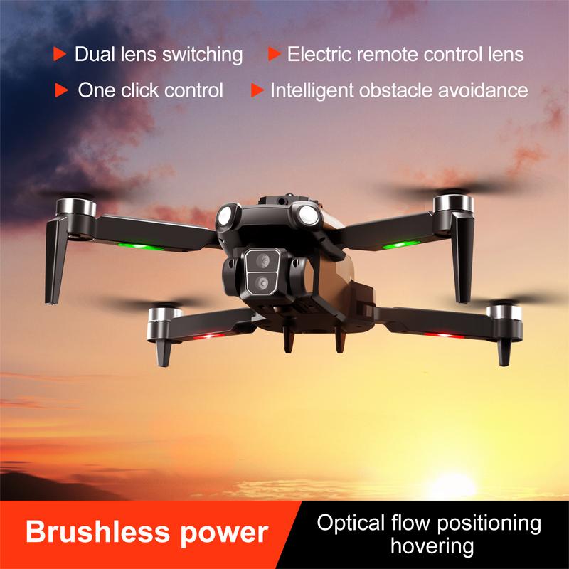 M9 Obstacle Avoid Drone: Kid & Parent Friendly, 4 Brushless Motors, Elec. Pan Tilt, HD Cam, One-Key Return, 2 Batteries, Great for Backyard & Park, Outdoor Toy & Holiday Gift