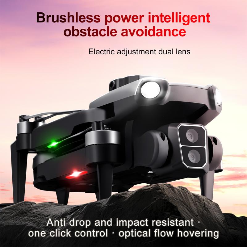 M9 Obstacle Avoid Drone: Kid & Parent Friendly, 4 Brushless Motors, Elec. Pan Tilt, HD Cam, One-Key Return, 2 Batteries, Great for Backyard & Park, Outdoor Toy & Holiday Gift