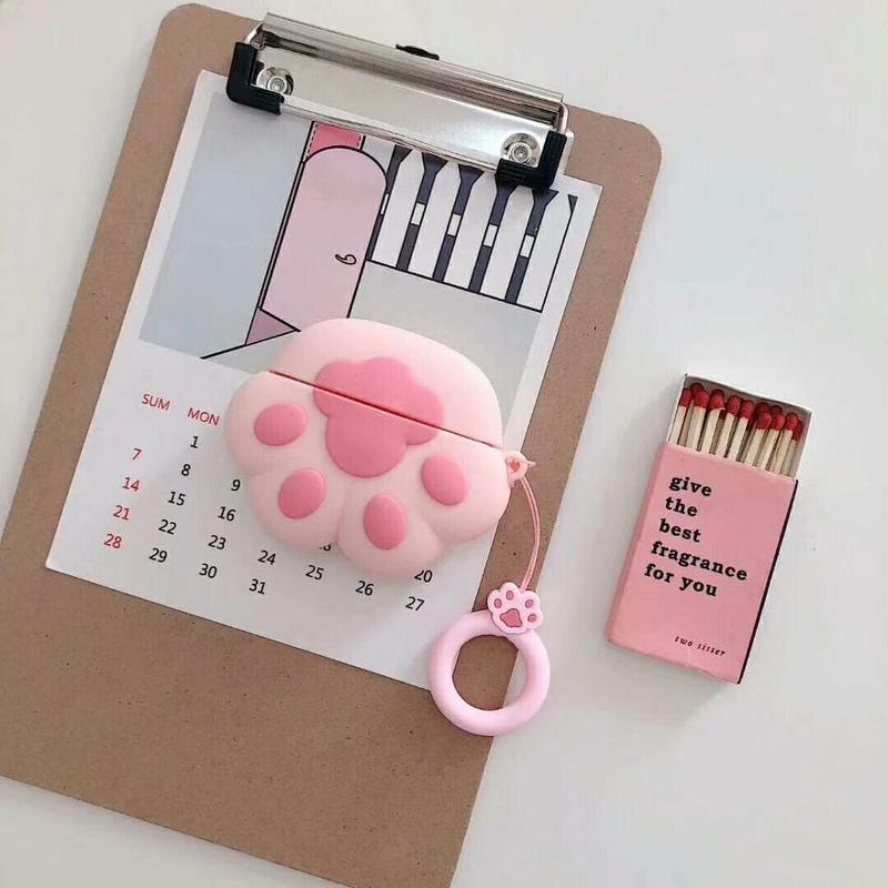 Cute Cartoon Cat Claw Design Earphone Case, 1 Count Earphone Protector Cover, Soft Silicone Earphone Case Compatible with AirPods 1 2 3 Pro Pro 2